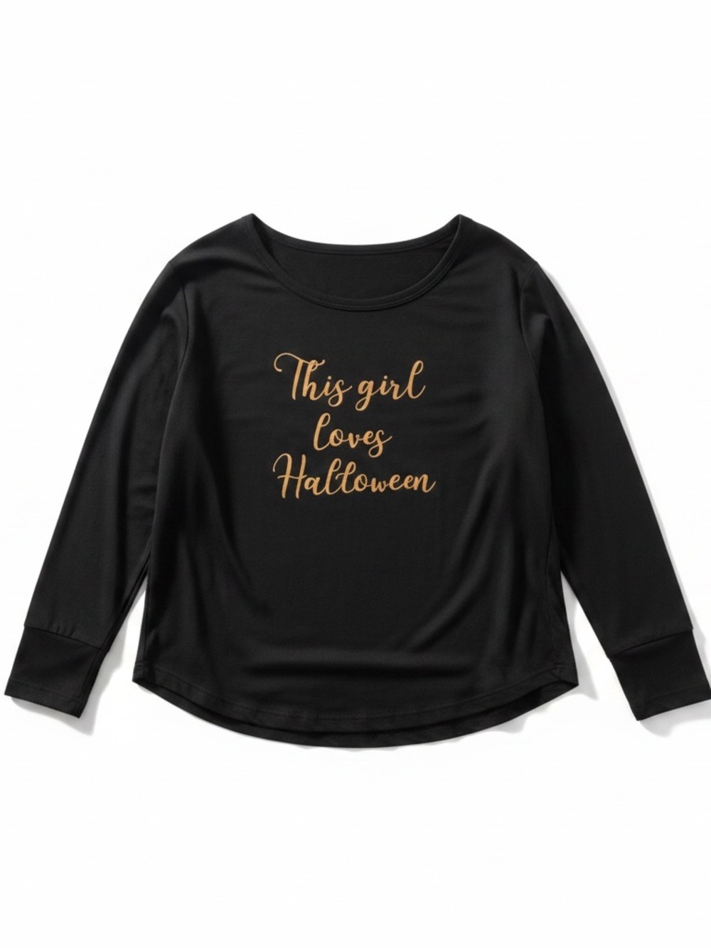 Spooky Night Halloween Lightweight Long Sleeve Printed Top - XL